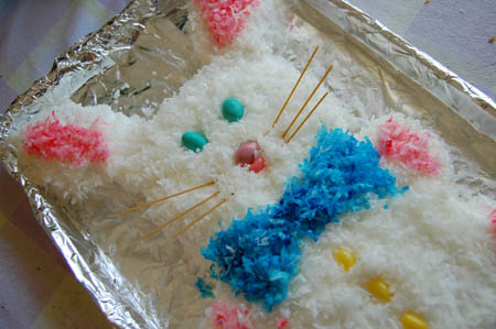 Easter bunny cake head