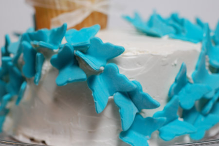 fondant butterfly birthday cake