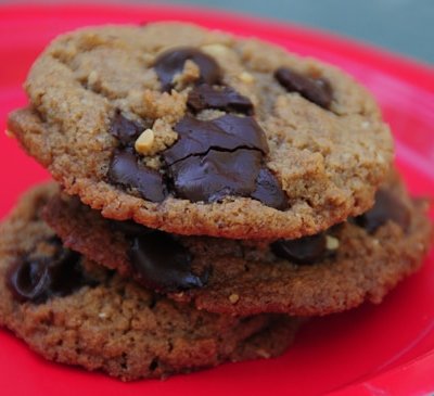 almond butter chocolate chip cookie