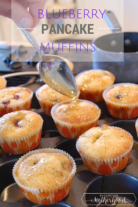 Delicous blueberry pancake muffin recipe