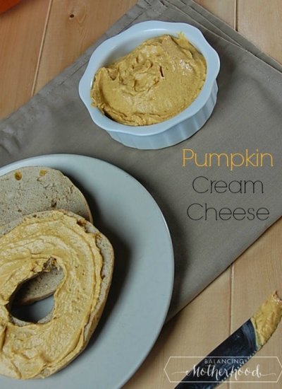 Perfect pumpkin cream cheese from BalancingMotherhood.com #creamcheese #pumpkin