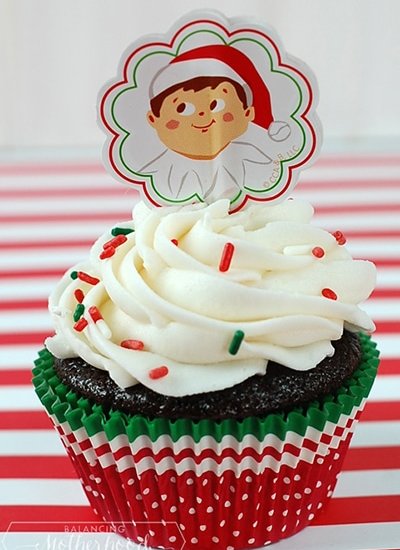 elf on the shelf cupcake