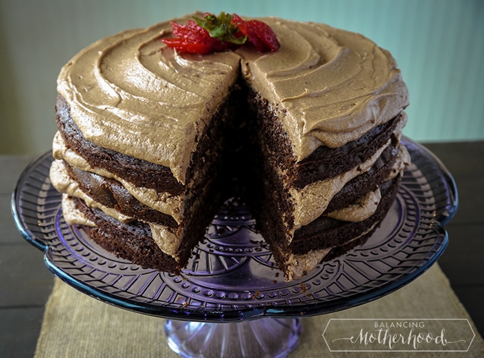 Dark chocolate mocha cake