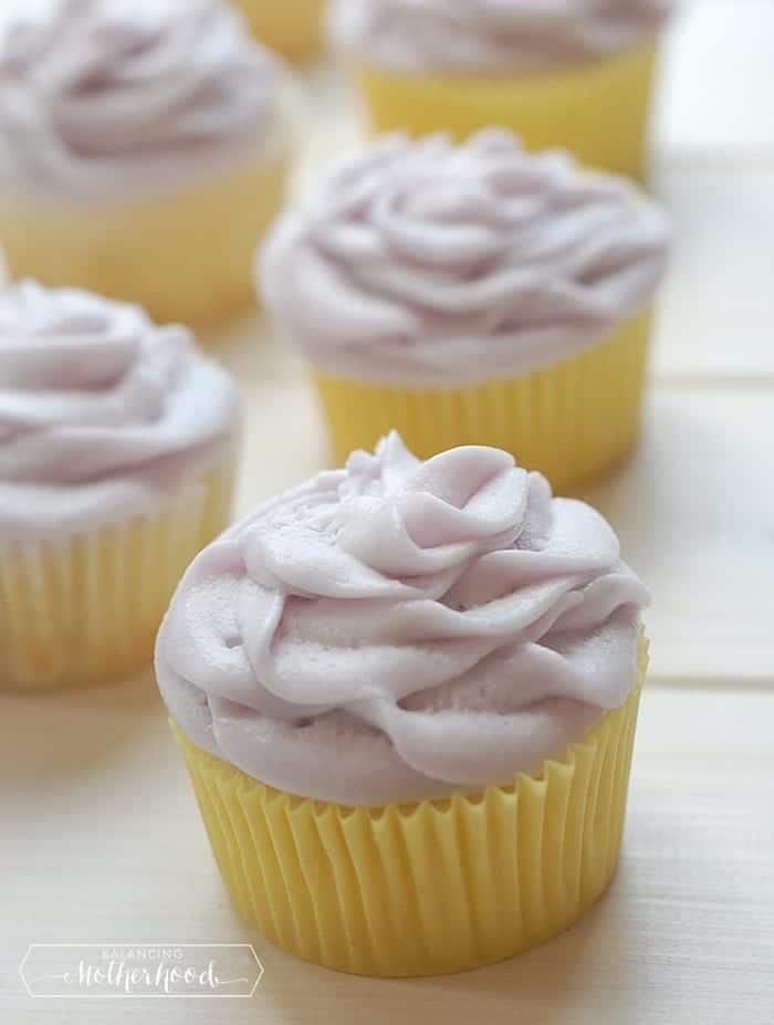 Lemon cupcakes with lavender buttercream recipe