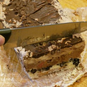 ice cream cake | easy recipe using pound cake and prepared ice cream, plus your choice of candy treats!