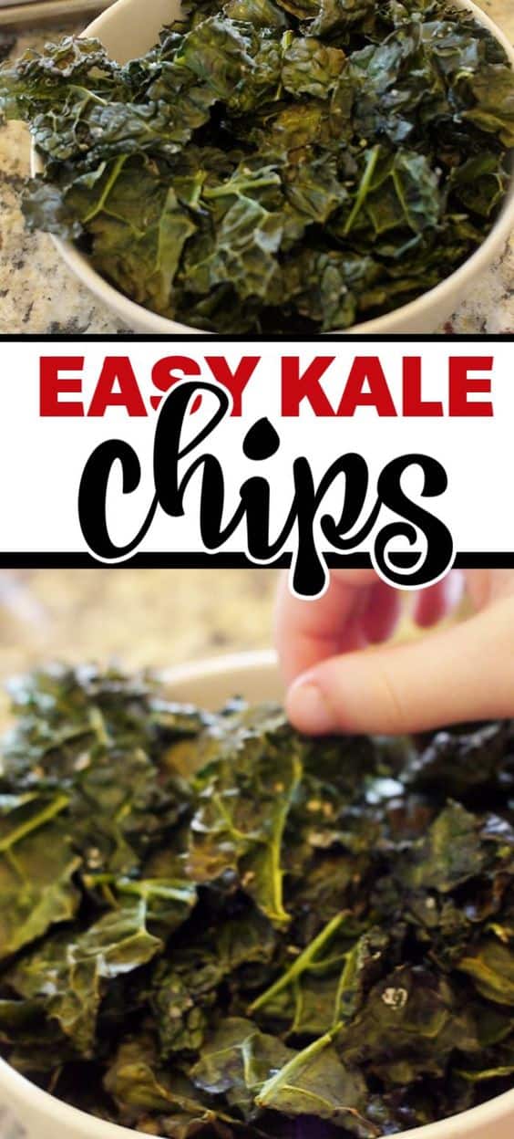 Perfect kale chips every time. This simple and easy recipe make the best kale chips. #kalechips #kalerecipe #kalechipsrecipe #perfectkalechips #healthysnack #keto #whole30 #balancingmotherood
