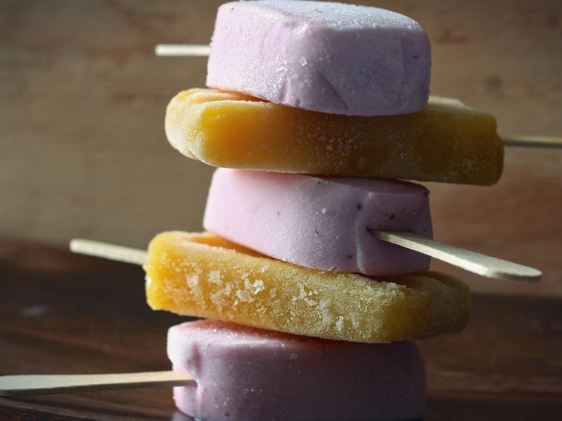 fruit popsicles are a great healthy snack for kids