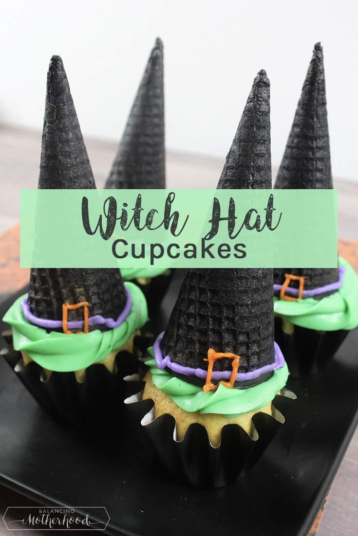 cupcakes with big black hats