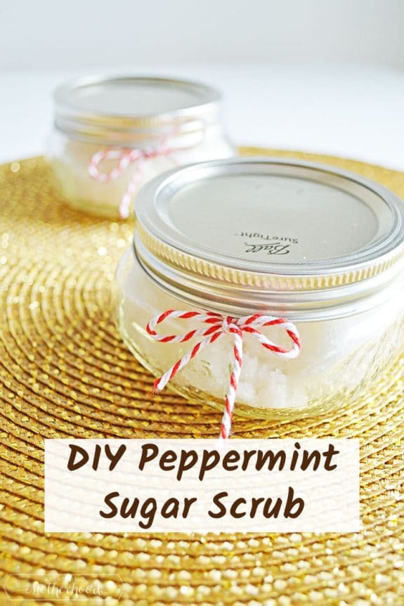 DIY peppermint sugar scrub