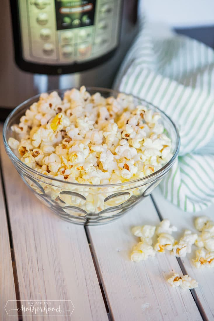 Chill and watch a good movie with this Instant Pot Popcorn recipe.