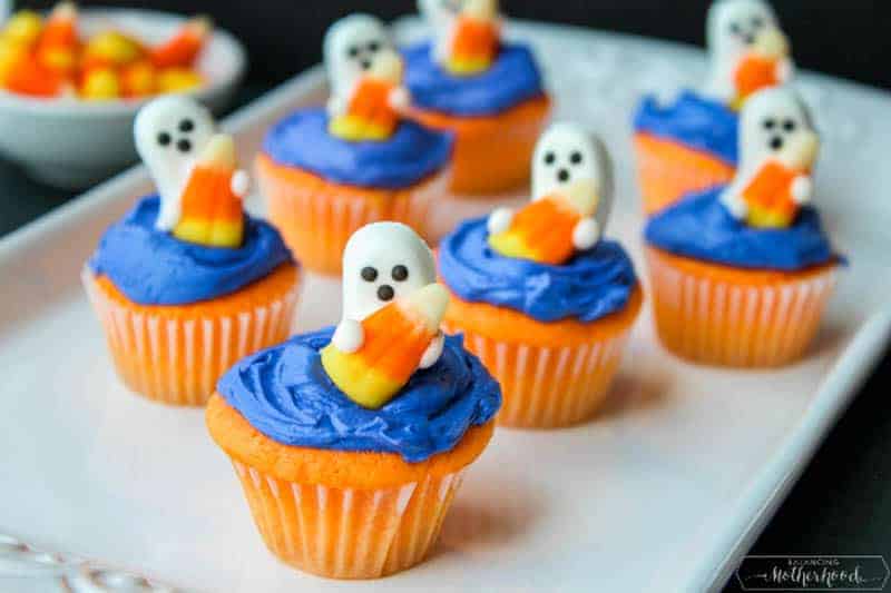Add more spooky feel to your party with these Halloween Ghost Cupcakes.