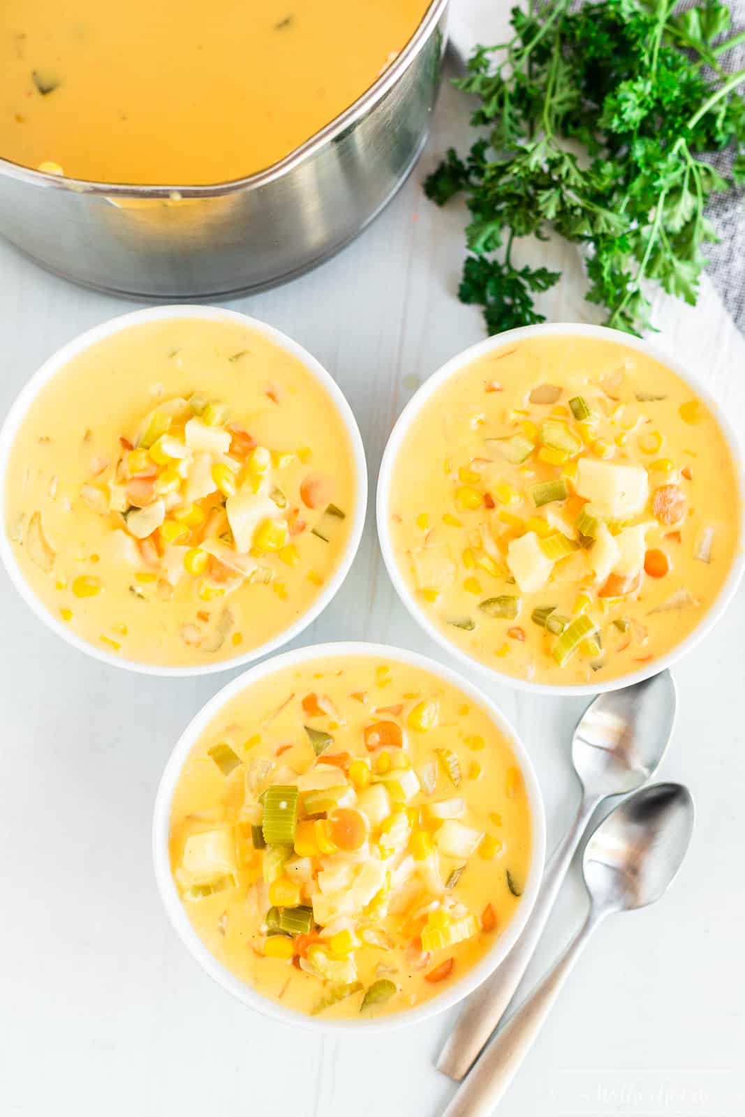 Share this corn chowder soup with your family and friends!
