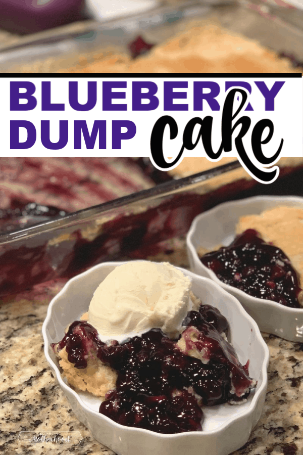 The best blueberry dump cake recipe. It just takes three ingredients and you have an amazing dessert ready for a crowd!
