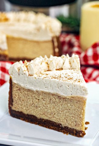 Have a cheesy holiday dessert with this Instant Pot Eggnog Cheesecake!
