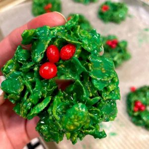 Christmas wreath cookie