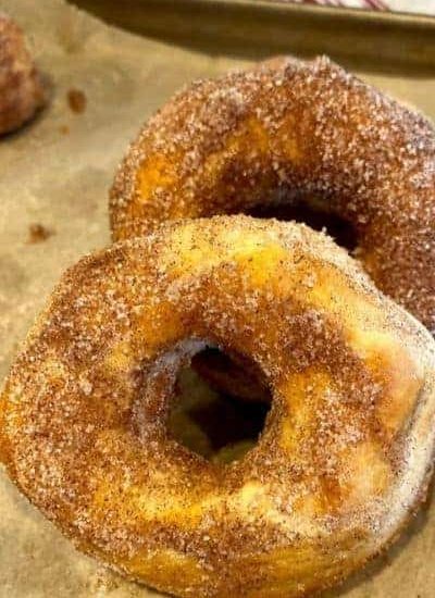 cinnamon sugar air fryer donuts