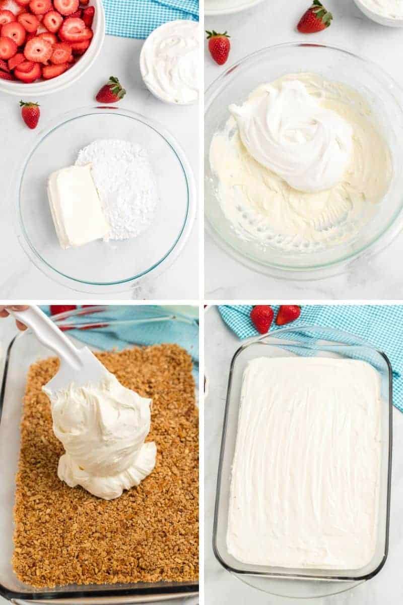 making cream cheese layer