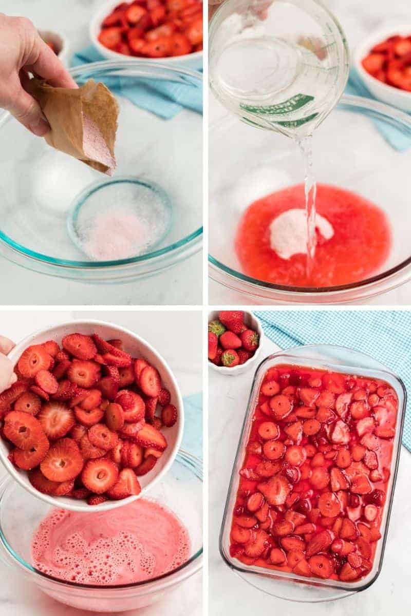 making strawberry jello