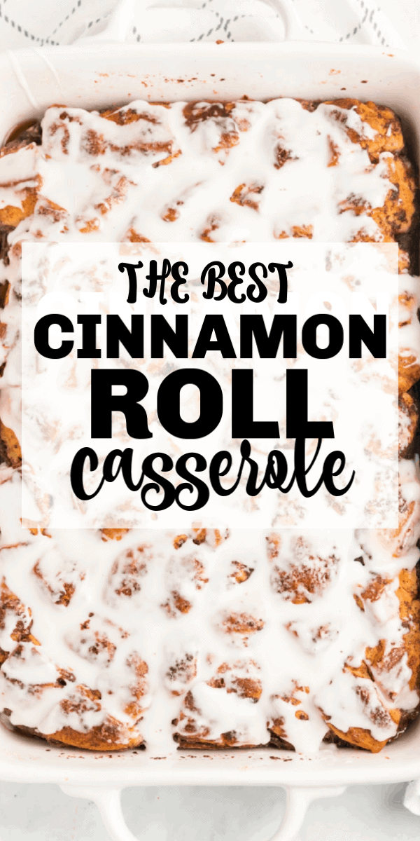 Cinnamon roll french toast casserole is the perfect breakfast casserole. It combines classic cinnamon rolls with french toast topped with creamy cream cheese glaze. It's so easy to make and will quickly become a family tradition. 