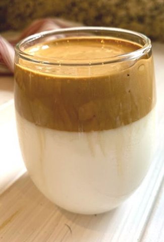 cup of dalgona coffee