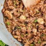 pan of ground beef