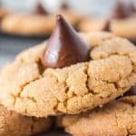 Hershey's kiss in peanut butter cookie
