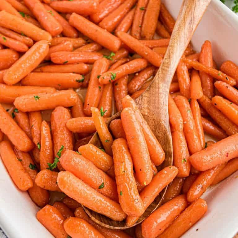 close up of cooked carrots