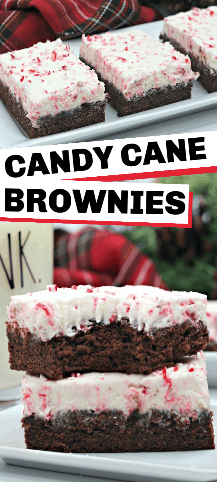 Candy Cane Brownies are a rich, chocolate and peppermint brownie topped with a peppermint buttercream frosting. 