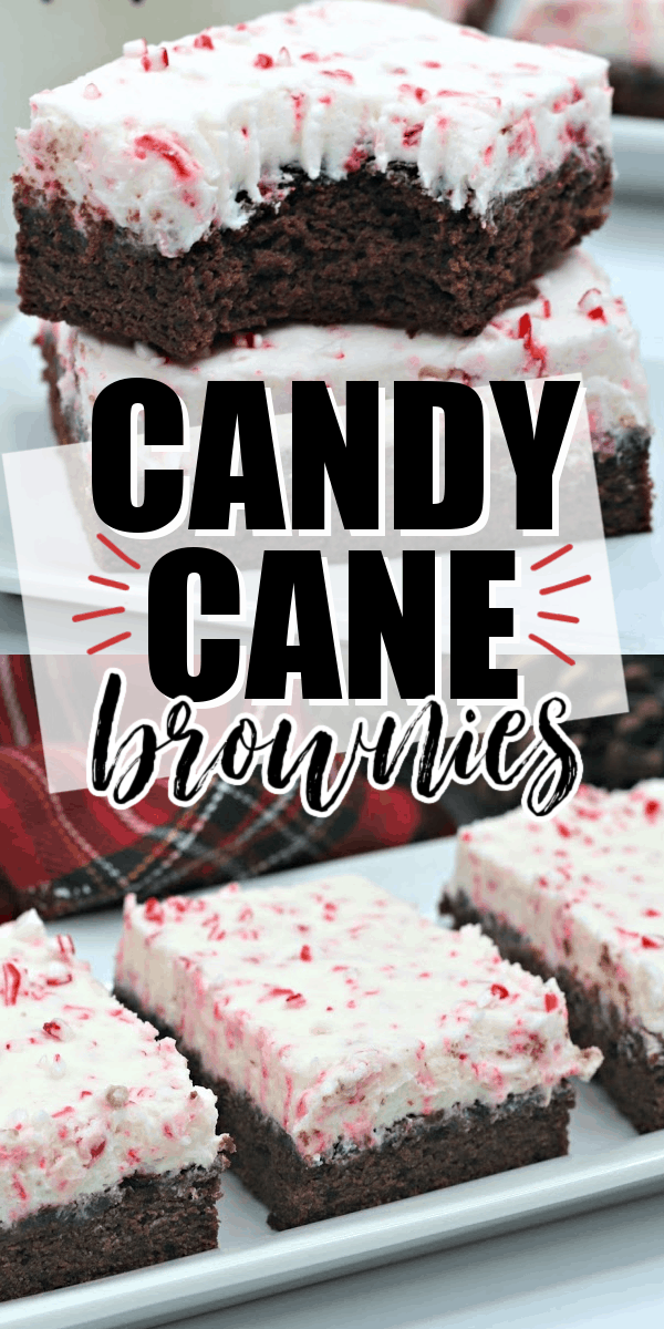 Candy Cane Brownies are a rich, chocolate and peppermint brownie topped with a peppermint buttercream frosting.