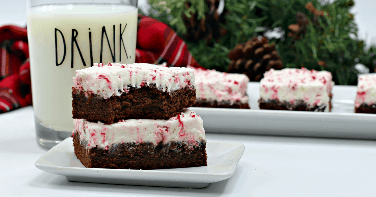candy cane brownies