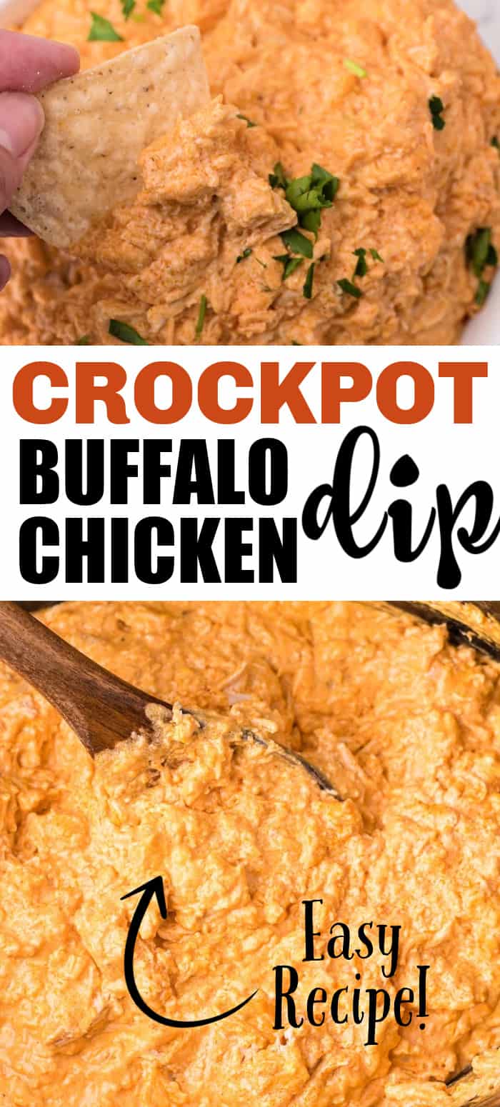 This Crockpot Buffalo Chicken Dip is about to become your favorite dip recipe, ever. Made with just 5 simple ingredients!