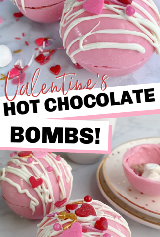 pink hot chocolate bombs