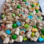 close up of Lucky Charms cereal muddy buddies