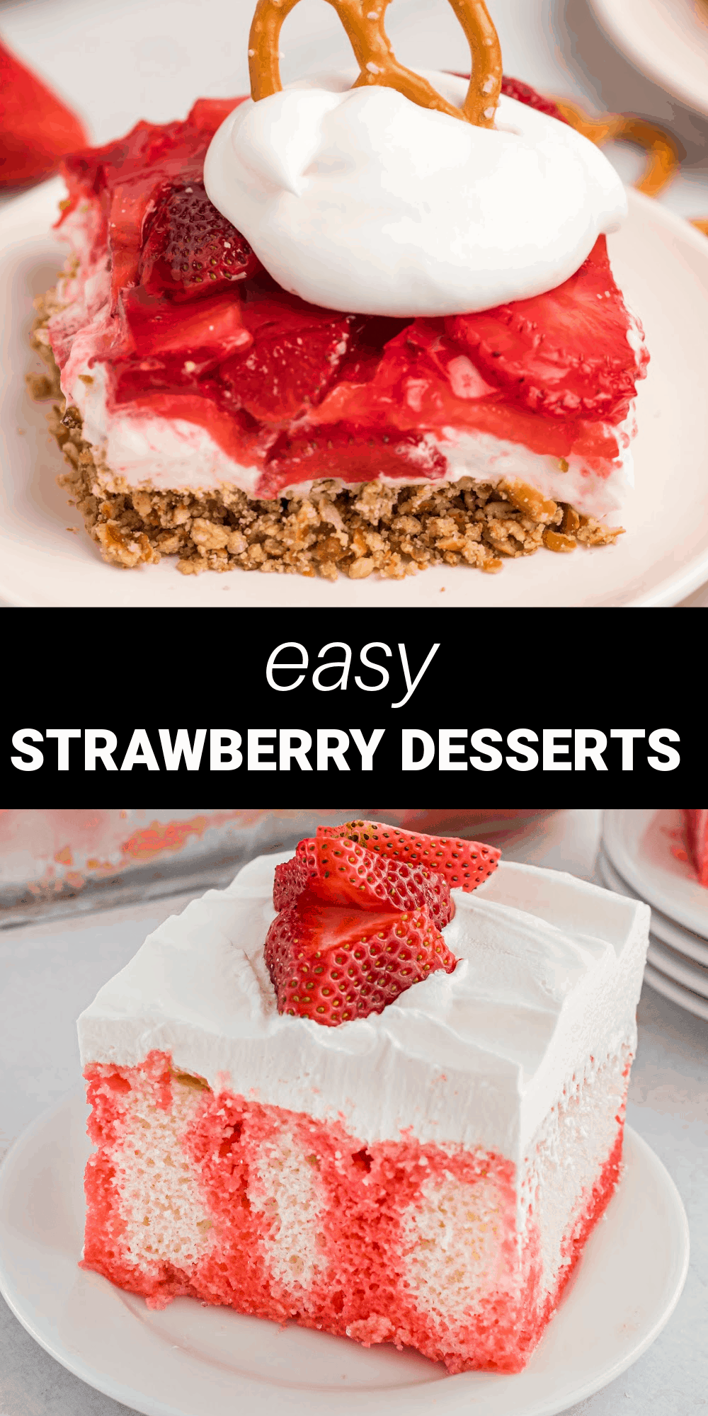 Lighten up your dessert routine with these easy desserts with strawberries bursting with fresh berry flavors! It's the perfect way to celebrate spring and summer!