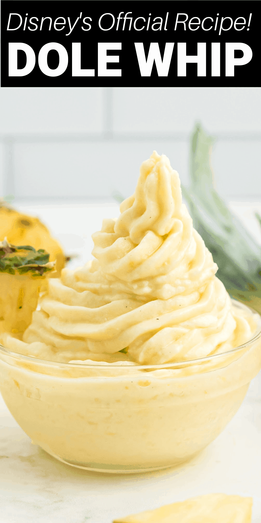 The Disney Dole Whip Recipe is a special treat when visiting one of the Walt Disney World theme parks, but now you can make this classic pineapple dole whip at home with just three ingredients!