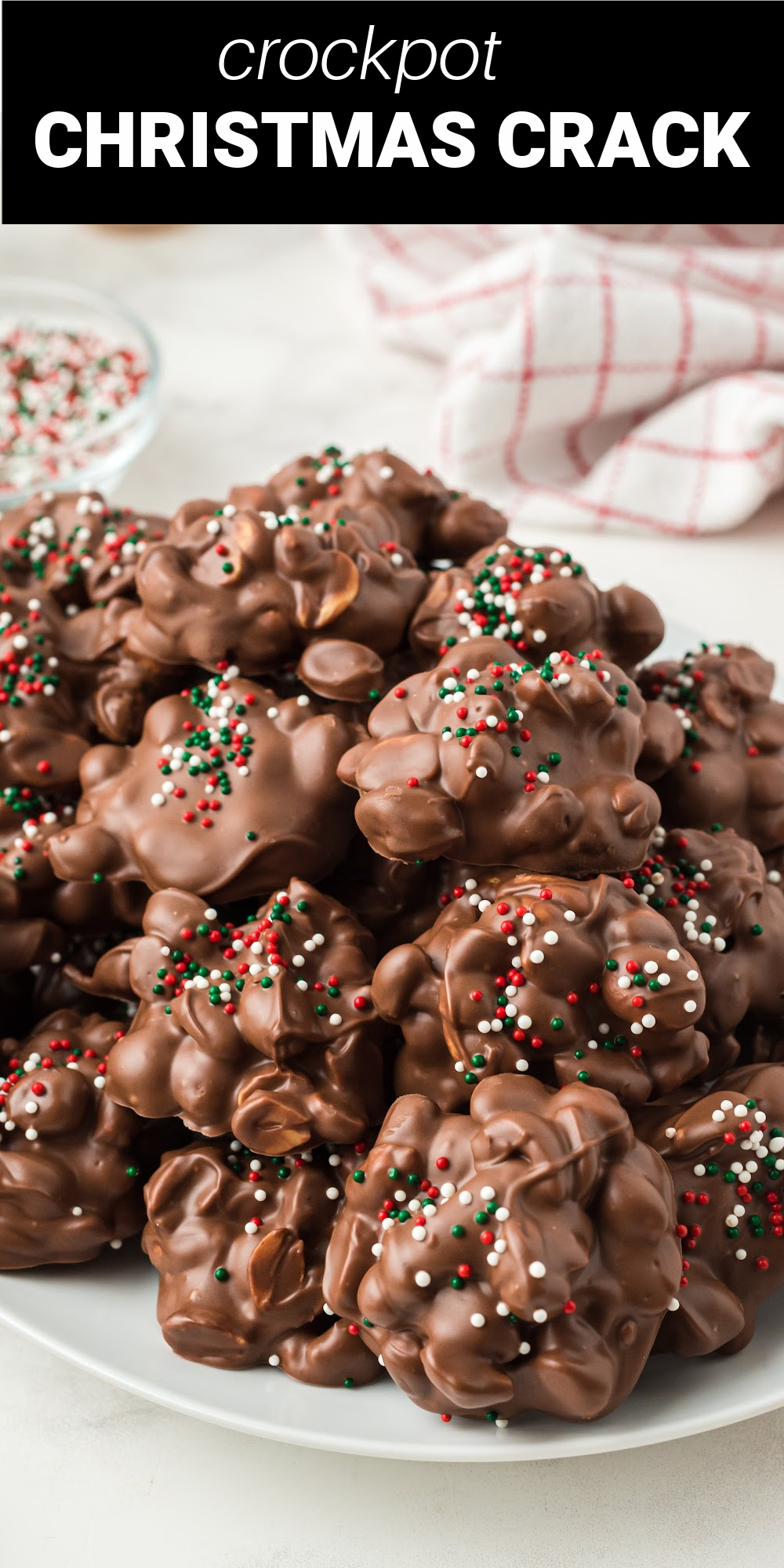 rockpot Christmas Crack is an addicting chocolate Christmas candy you make in your slow cooker. This treat combines white and milk chocolate with salty peanuts. 