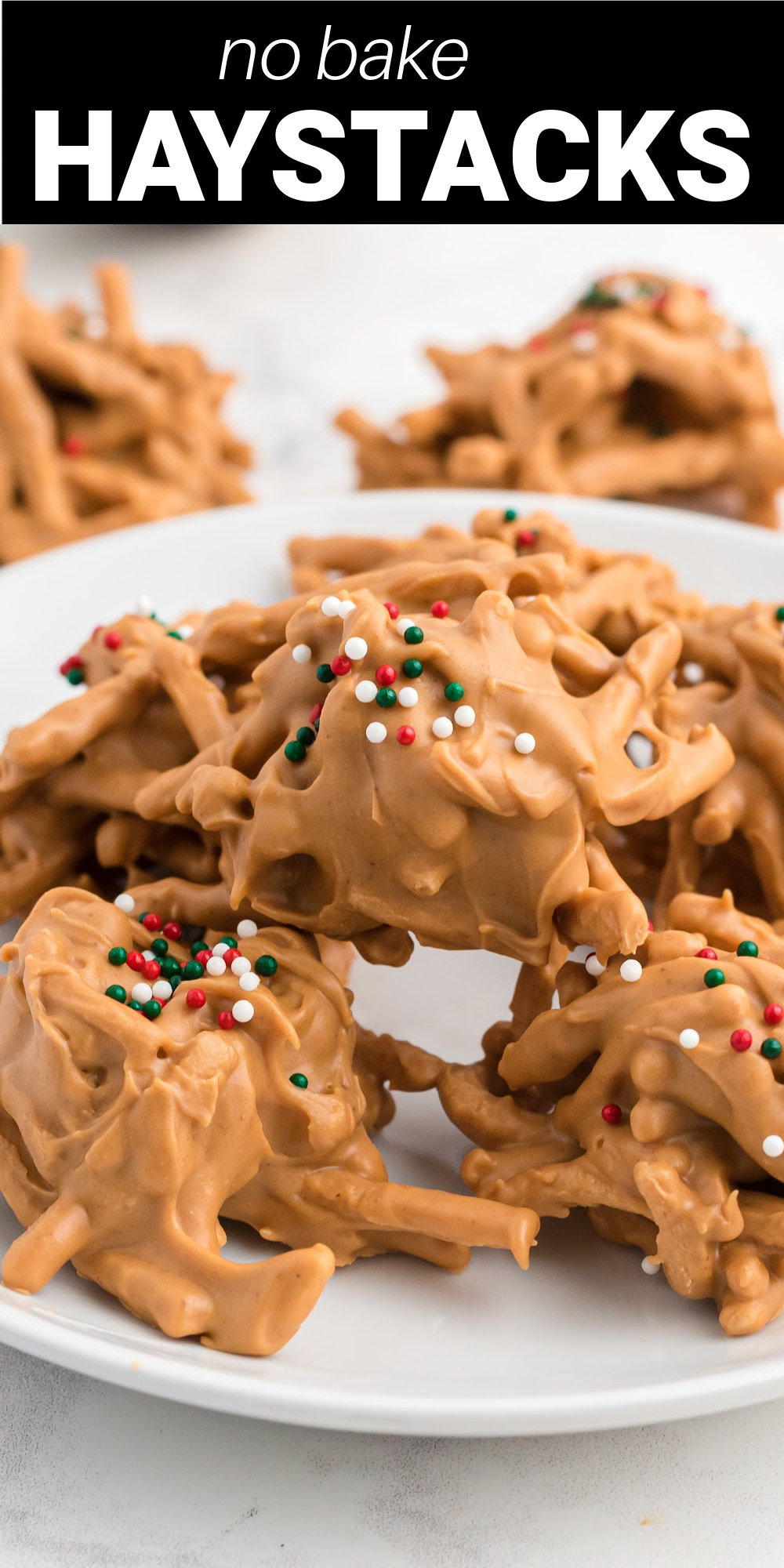 Need a last-minute sweet and easy treat this holiday season? This No Bake Haystack recipe creates delectable little treats by combing crunchy chow mein noodles, butterscotch chips and creamy peanut butter that can be ready in minutes.