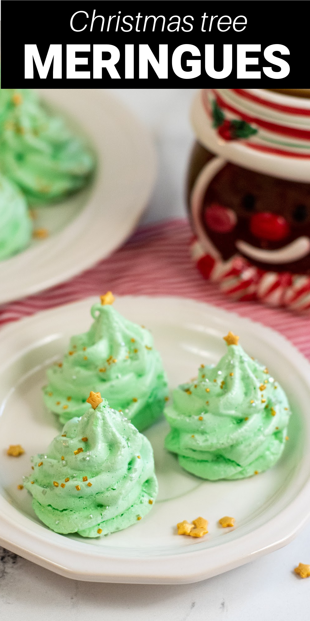 These easy Christmas tree meringues are a simple, airy Christmas cookie everyone loves.