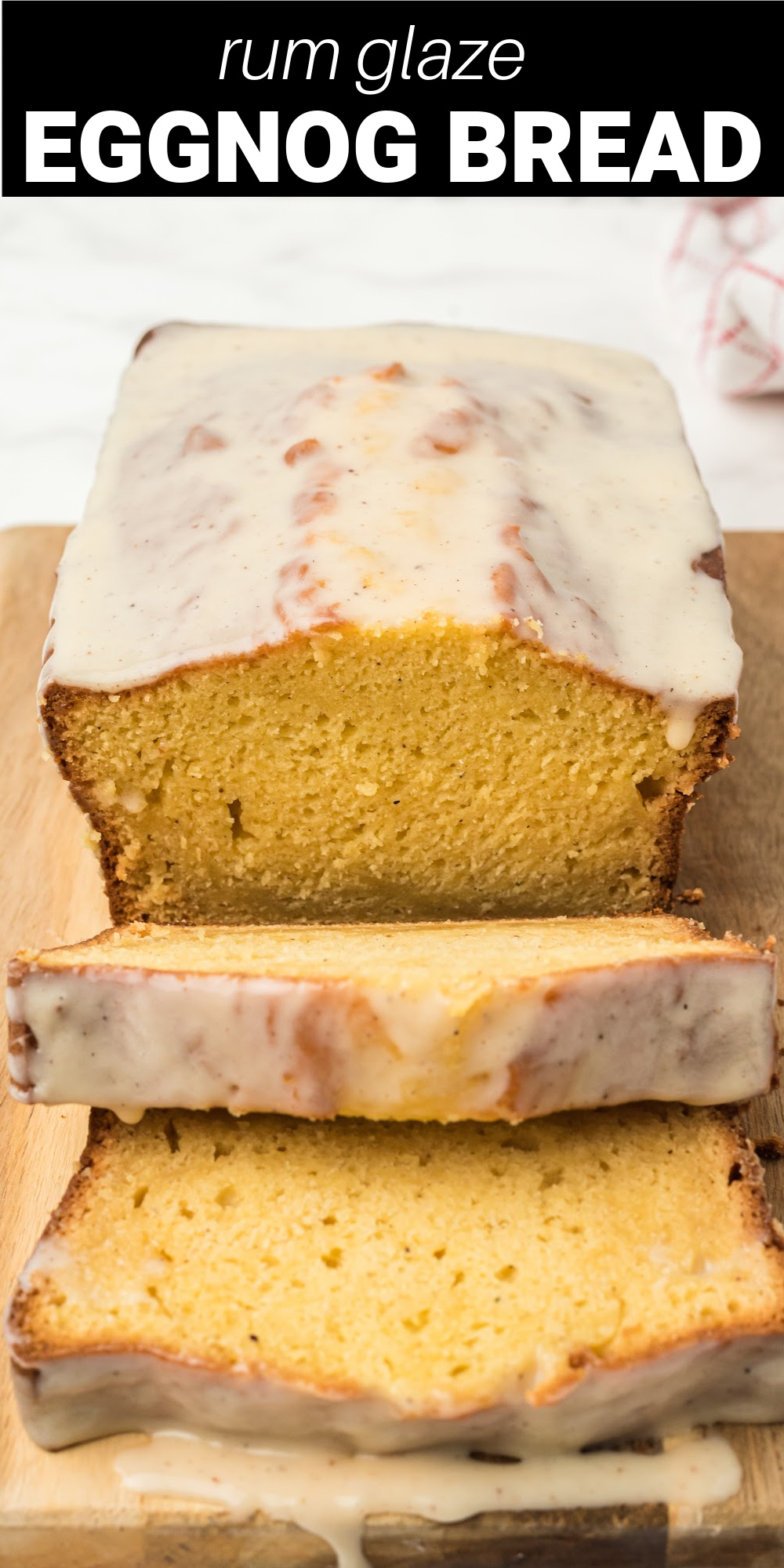 Eggnog is a must during the Christmas season. This recipe takes all those same decadent eggnog flavors and turns them into a moist and delicious eggnog bread with a sweet eggnog glaze. It's truly one of the best holiday recipes you'll make this year.