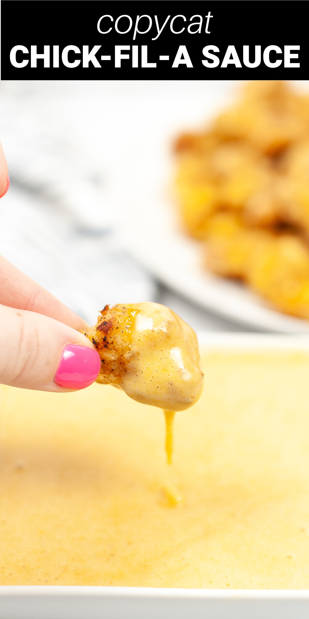 This copycat Chick-fil-a Sauce recipe is the perfect cross between a honey mustard sauce and BBQ sauce but tastes even better than the original! Made with basic ingredients, this addictive dipping sauce is packed with that amazing signature flavor your whole family is going to love.