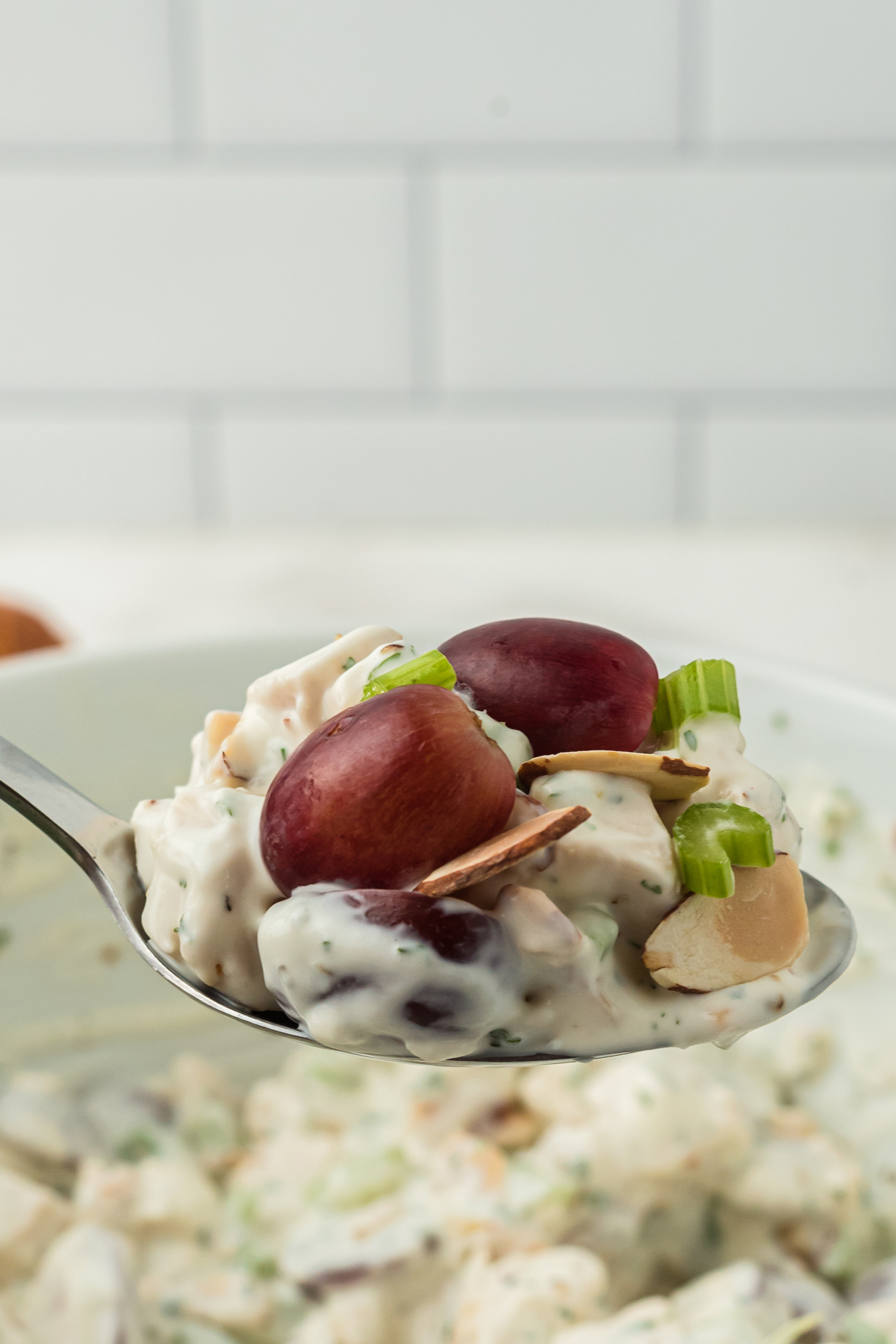 A spoonful of Neiman Marcus Chicken Salad