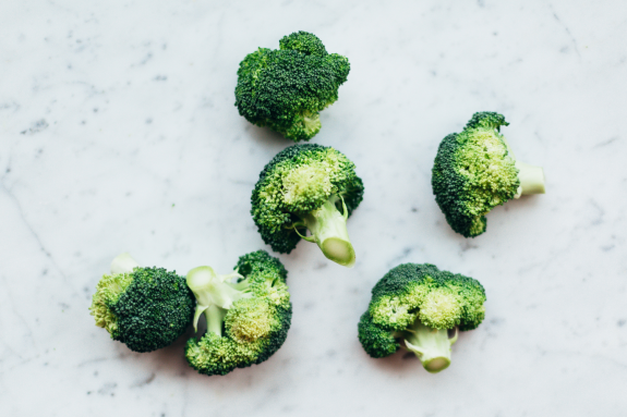 broccoli flourets on counter