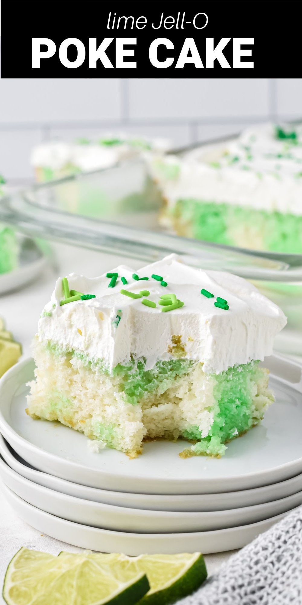 moist and fluffy Lime Poke Cake is a simple yet stunning cake that is sure to be a crowd pleaser at all your holiday festivities. 
