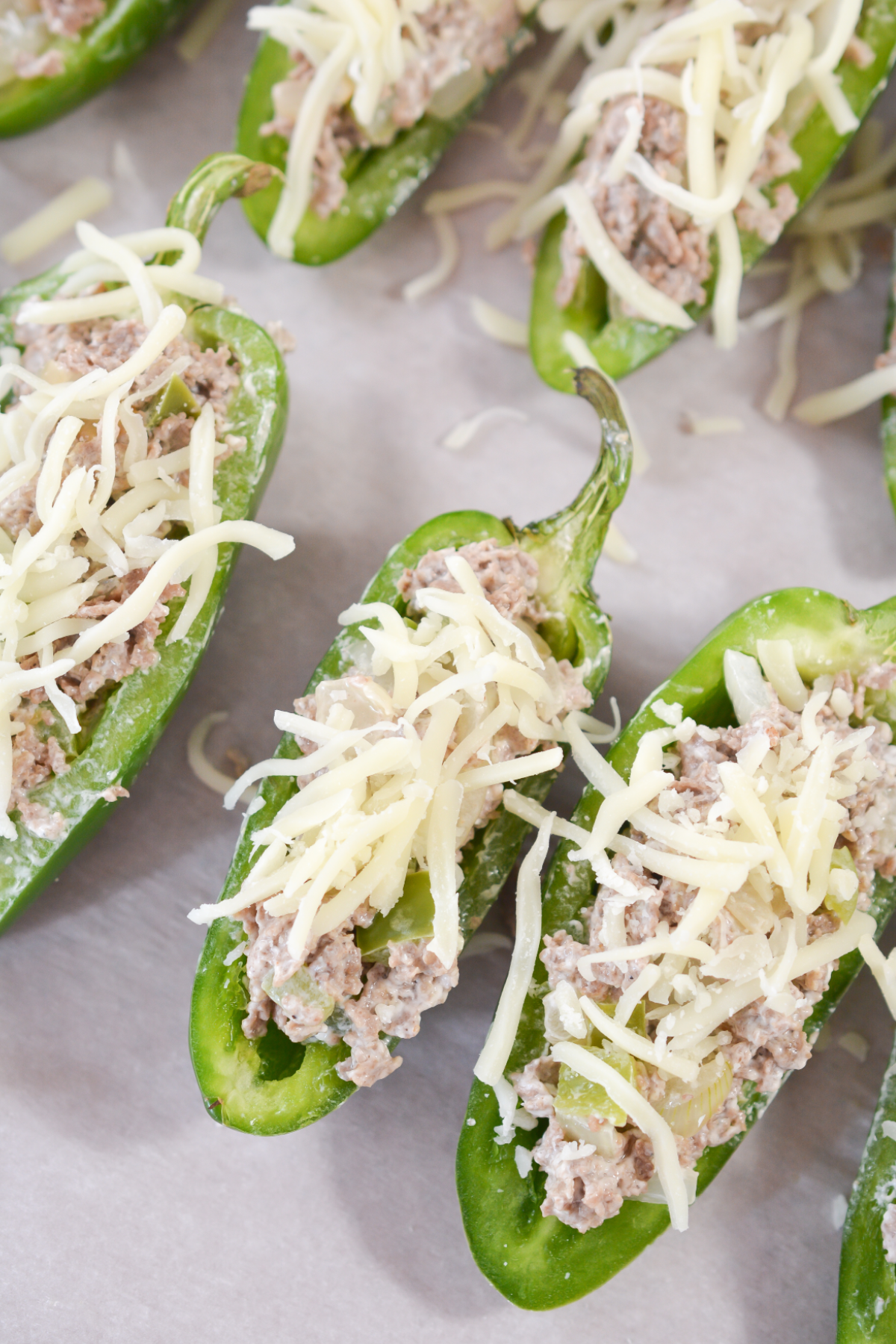 Philly Cheesesteak Jalapenos with cheese
