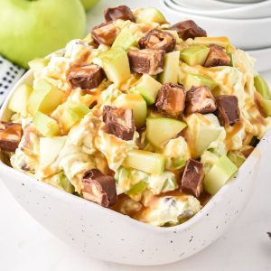 apple and snicker's in bowl