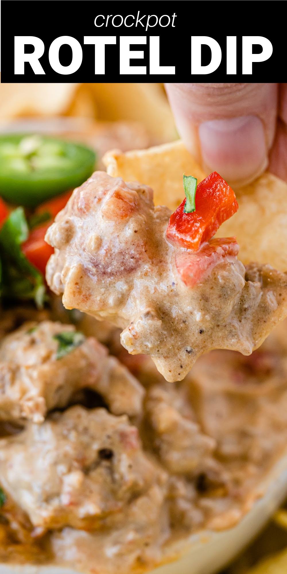 This amazing Crockpot Rotel Dip is creamy, cheesy, and has the perfect spicy sausage. Made Rotel tomatoes, Velveeta cheese and spicy sausage, this tasty appetizer is the perfect dip for every occasion, from parties or everyday snacking.