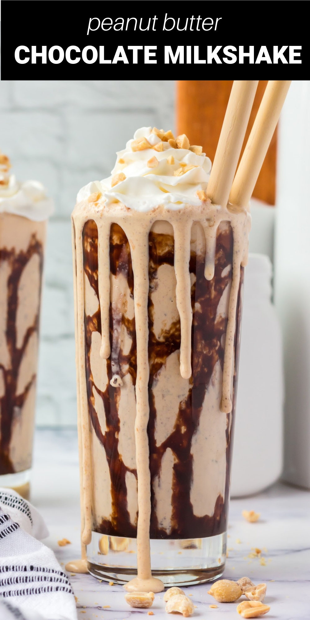 Your search for the absolute best Peanut Butter Chocolate Milkshake recipe is over. With just 4 ingredients, you’ll have the most ultra-rich, cool and refreshing treat that’s so much better than any ice cream shop! 