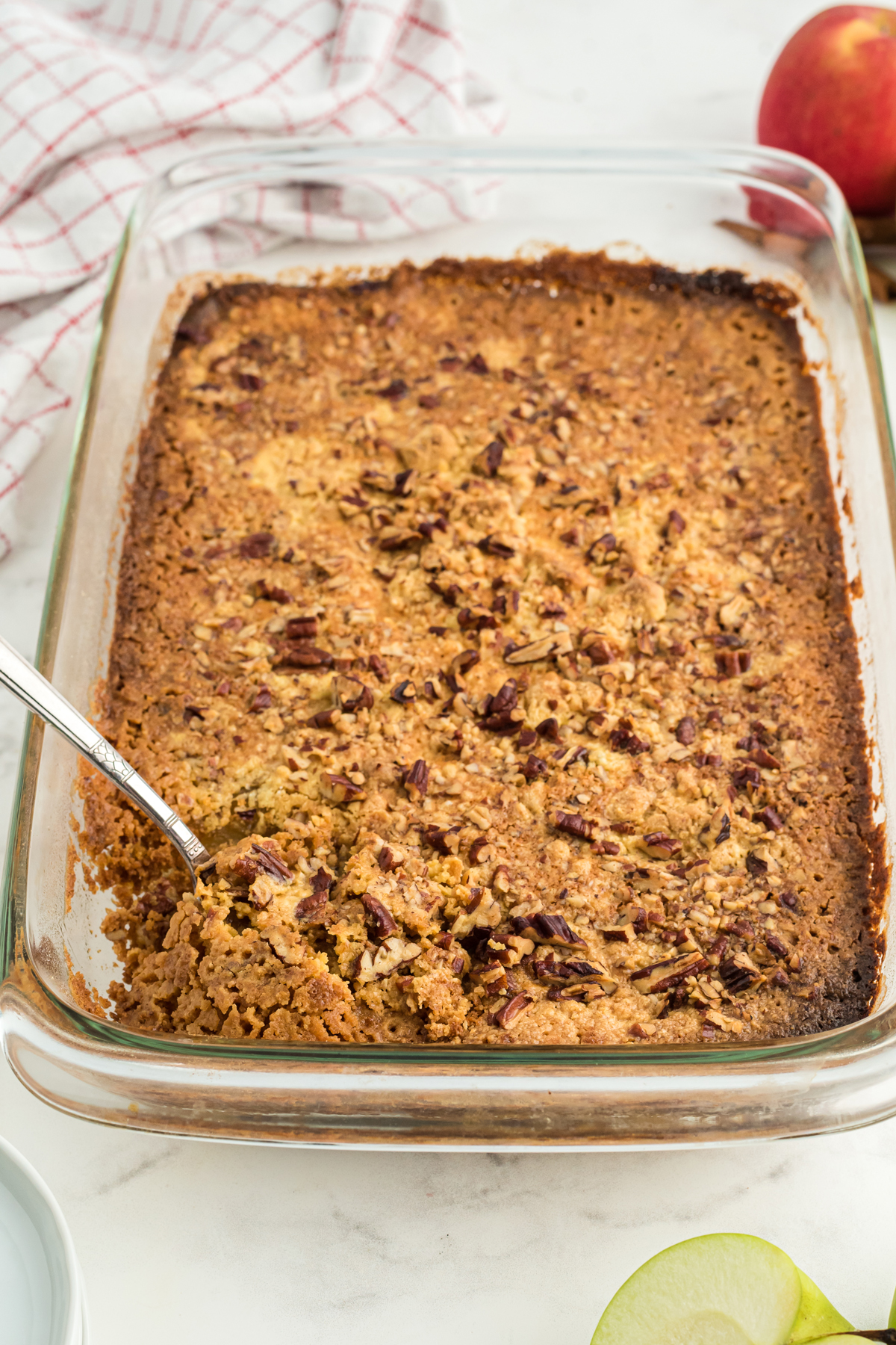 Apple Dump Cake baked at 45 to 50 minutes. 