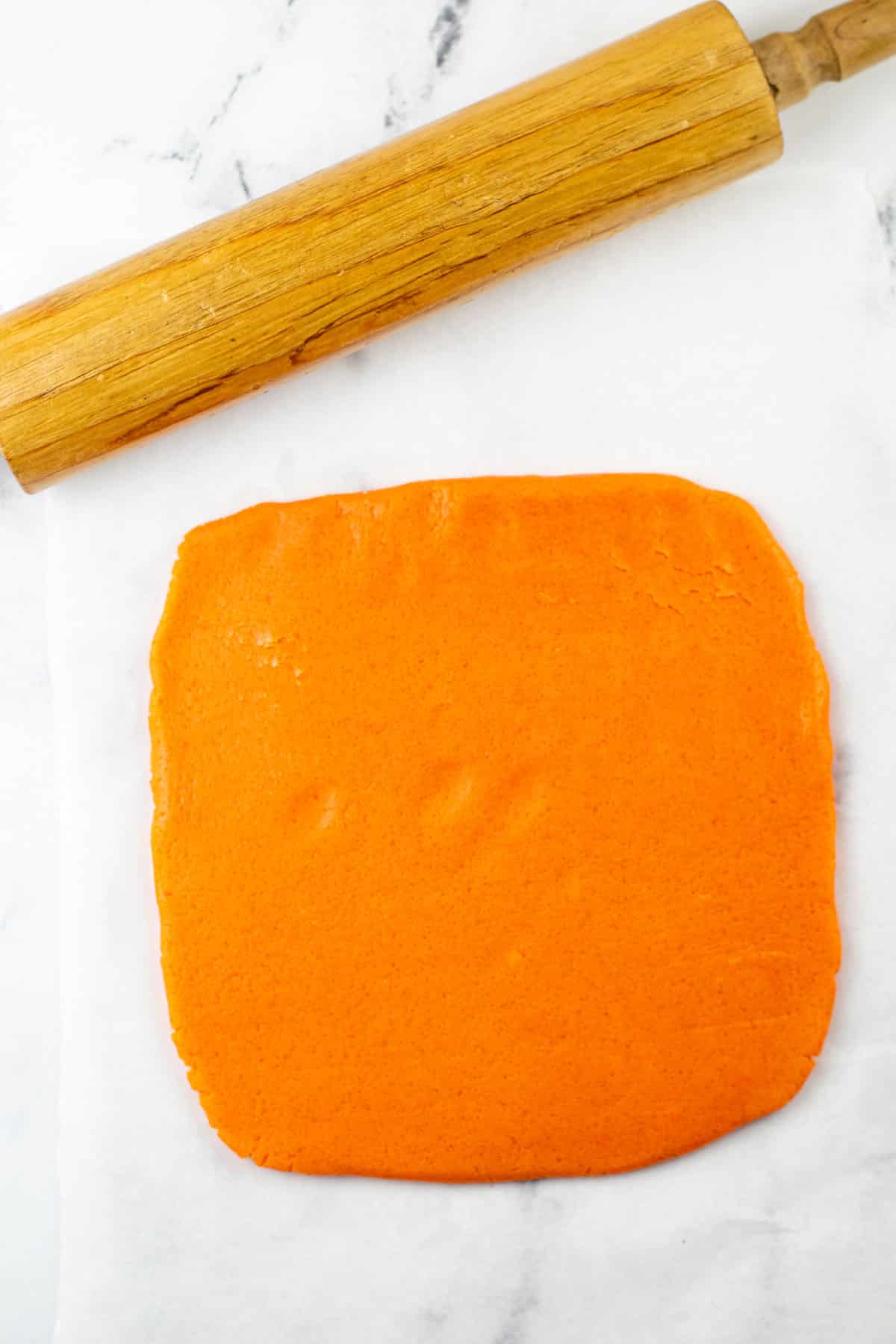 Orange dough for Candy Corn Cookie Bars