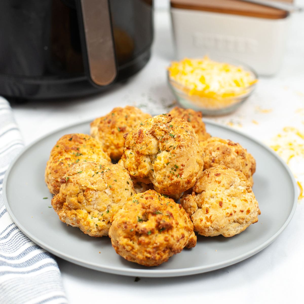 Cheddar Air Fryer Biscuits